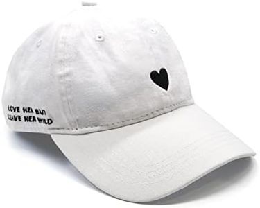 Atticus Poetry Hat, Embroidered Brushed Cotton Women’s Baseball Hat Unisex Fit, Adjustable One Size (Heart White)