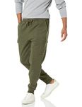 Amazon Essentials Men's Cargo Fleece Jogger Sweatpant, Olive Heather, Medium