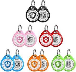 ilFindYou 6 Pack Dog Tags Personalized, QR Code Pet ID Tags for Dog Collar, Online Profile, Scan Location Alerts, Mix Colors