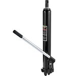 VEVOR Hydraulic Long Ram Jack, 3 Tons/6600 lbs Capacity, with Single Piston Pump and Clevis Base, Manual Cherry Picker w/Handle, for Garage/Shop Cranes, Engine Lift Hoist, Black