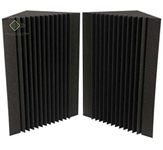 YGM Acoustic Foams® Soundproofing Corner Bass Trap, 24"x12"x12" - Wedge Design (Set of 2)