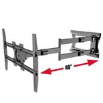 Physix 2100 Long arm TV Wall Mount for 32-75 Inch Screens Extra Long Extension up to 40 Inch Heavy-Duty TV Mount Holds up to 88 lbs Full-Motion, Swivels up to 180° Max. VESA 600x400, Black