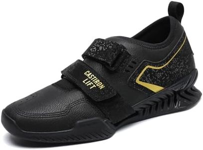 Weightlifting Shoes - High Stability Squat Shoes for Men Women with Non-Slip Rubber Sole, Wide Toe Box & Heel Support for Lifting Powerlifting, Gym, Black