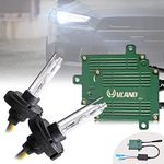 VLAND D2H HID Bulbs Conversion Kit with Ballast Replacement for Headlights Low Beam, All in One Energy Saving, Super Bright Diamond White 6000K 12V 35W, Plug and Play Pack of 2