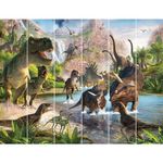 Walltastic WT46795 Dinosaur Land 6 Panel Wallpaper Mural, FSC Paper, Multi, 8 feet High x 10 feet Wide, 1 Size