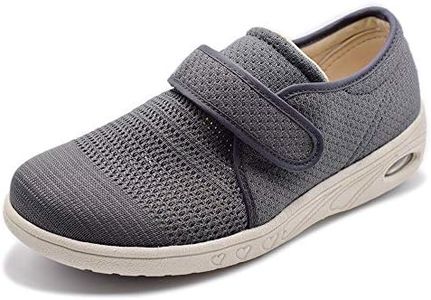 Mei MACLEOD Extra Wide Walking Shoes for Women Adjustable Shoes Elderly Diabetic Sneakers