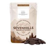 Sevenhills Wholefoods Organic Cacao Paste (Liquor, Mass) Drops 500g, Unsweetened Chocolate Wafers/Buttons