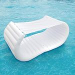 COMFY FLOATS Inflatable Pool Couch - White Pool Float, Floating Cabana, Luxury Pool Float for Adults