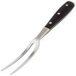 WÜSTHOF 918783 CLASSIC IKON Precision Forged High-Carbon StainlessSteel German Made, 6 Inch Curved Meat Fork Full-Tang Handle with Double Bolster