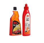 3M Combo of Car Shampoo (1 L) and Liquid Wax | Remove Dirt with High Foam Shampoo | Restore Gloss with car Liquid Wax