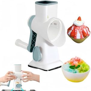 FeBohao Ice Crusher Shaved Ice Machine with Handle Ice Maker Machine for Home With Suction Feet