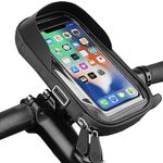 flintronic Bike Phone Holder Waterproof, Bike Phone Mount 360° Rotation, Cycling Handlebar Bag with Touchscreen, Bicycle Phone Cycling Bag for iPhone Samsung up to 6.4'', 17*10*5.8CM
