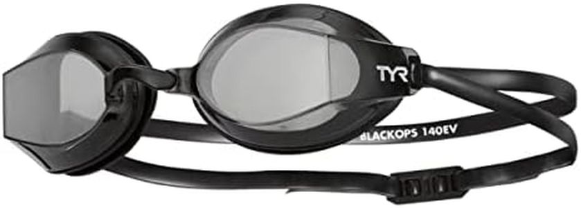 TYR Black Ops Non Mirrored Adult Fit Swim Goggles, Smoke/black