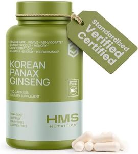 Korean Red Panax Ginseng 2000mg 120 Vegan Capsules Super Strength Extract - High Ginsenosides Supports Energy, Stamina, Performance and Mental Health