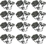 （pack of 12）Spa Hot Tub Cover latch Broken Latch Repair Kit repair Clip Lock with keys and hardwares for Spa Hot Tubs and others / Replacement Outdoor Hot Tub Spa Pool Cover Lock Down Straps Clips