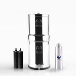 Phoenix Gravity 8 Litre Gravity Fed Stainless Steel Drinking Water Filter with 2 Phoenix Carbon Water Filter Cartridges, Stainless Steel Tap.