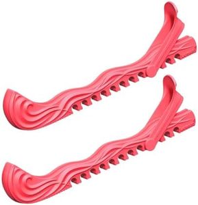 CUNTAUK Protezioni per Pattini da Ghiaccio, Scarpe da Hockey coperture Lama Pattino da Ghiaccio, Fibbie Regolabili Pattinaggio su Ghiaccio Protector Figura Pattini Guardie Hockey (Rosso, Piccolo)