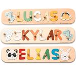 Wooden Name Puzzle For Kids Personalized Gifts Custom Name Puzzle Baby For Toddlers 1-3 Years Old Baby Name Puzzle Room Decor Montessori Name Puzzle Gift Boys And Girls