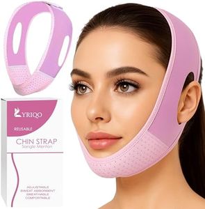 LYRIQO Chin Strap for Sleeping Face Shaper Double Chin Reducer Face Slimming Face Lift Band Jawline Shaper Face Slimming Strap Reusable V Line Lifting Mask Chin Strap for Double Chin