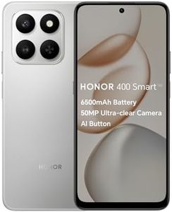 HONOR 400 Smart,5G Unlocked Mobile Phones,6.77-Inch 120Hz Eye Comfort Display,6350mAh Battery,50MP Ultra-clear Camera,Instant AI Button,4GB+128GB,5-star Drop Resistance,Dual SIM, Android 15,Silver
