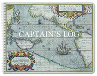 BookFactory® Captain's Log Book/Boat Log Book/Ship’s Log Book/Nautical Log Book - 100 Pages, Full Color Cover with Translux Protection, 11" x 8 1/2", Wire-O Binding (LOG-100-CPT-011)