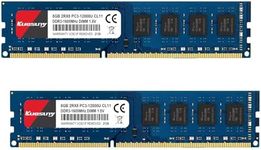 Kuesuny 16GB Kit (2X8GB) DDR3 1600MHz Udimm Ram PC3-12800 PC3-12800U 1.5V CL11 240 Pin 2RX8 Dual Rank Non-ECC Unbuffered Desktop Computer Memory Ram Module Upgrade