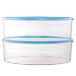 2 Pack Pie Carrier Cake Storage Container with Lid | 10.5" Large Round Plastic Cupcake Cheesecake Muffin Flan Cookie Tortilla Holder Storage Containers Airtight | Pie Keeper Transport Container