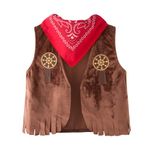 LXKIKMM May's Baby Western Cowboy Style Kids Costume Vest Cosplay Costume 8-9 Years