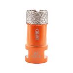 Dry Diamond Core Drill Bits,BGTEC 1" 25mm Diamond Hole Saw for Porcelain Tile,Ceramic Granite Marble Stone Masonry Brick