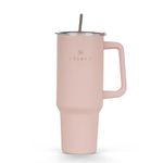 SOLARA Elixir 40oz Tumbler for Hot and Cold, 1200ml Insulated Tumbler with Lid, Stainless Steel Tumbler with Straw, Travel Tumbler, Coffee Mug for Office, Home, 1200ml, 40oz, Dusky Pink