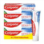 Colgate Sensitive Instant Relief Repair + Gentle Whitening Toothpaste 4 Pack, 75ml Tubes | Clinically Proven Instant* and Long Lasting** Relief