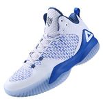 PEAK High Top Mens Basketball Shoes Streetball Master Breathable Non Slip Outdoor Sneakers Cushioning Workout Shoes for Fitness, Cerulean Cloud, 13