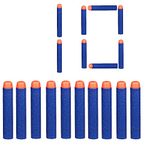 AmigozZ Plastic Foam Bullets Pack Compatible for Nerf N-Strike Elite Toy Guns (Blue, 10)