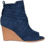 Brinley Co. Womens Wedge Bootie Blu