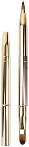 JOCXZI 1 pcs Pinceles de Maquillaje de Labios Retráctiles-Cepillo de Labios Portátil, Cepillos de Labios Retráctiles,para labios de doble punta para pintalabios y contorno de labios