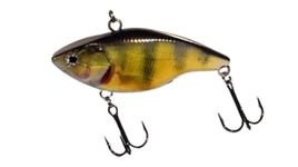 2 3/4" DDT Lipless Crankbait for Bass Fishing Lure Vibe Trap Crank Bait Lifelike Bait Sink (Yellow Perch)