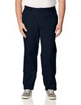 Nautica Men's Big and Tall Twill Flat-Front Pant, True Navy D83050, 38W x 36L