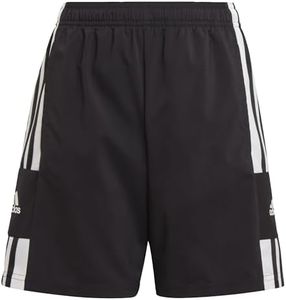 adidas Squadra 21 Woven Shorts, Pantaloncini Unisex-Bambini e Ragazzi, Black/White, 140