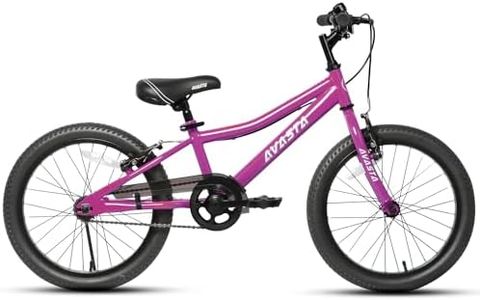 AVASTA 20 inch Kids Bike for 6 7 8 9 10 Years Old Big Kids Boys Girls Teen with Dual Handbrakes & Kickstand Adjustable Seat Color Plum Red