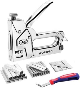WORKPRO Upholstery Staple Gun, 3-in-1 Heavy Duty Staple Gun with Power Adjustment, 3000 pcs Staples and Stapler Remover, Manual Brad Nailer for Wood, Upholstery, Carpentry, Decoration DIY, Furniture