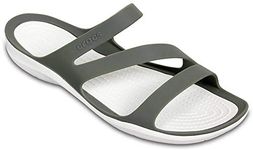 Crocs Women's Swiftwater Sandal W, Smoke/White, 4 UK