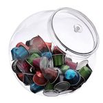 TOLIDA 2.3L Large Capacity Plastic Coffee Pods Holder Candy Container with Lid - Clear PET Storage Box Jar for Coffee Capsules, Candies, Cookie and Chocolates