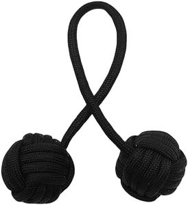 Fidget Beads Skill Toys, Fidget Toys, Parachute Cord and Steel Beads Handmade Fidget Beads, Beginners Worry Beads, Portable EDC Leisure Toys (Black)