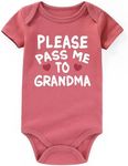 AIZFFZY Please Pass Me To Grandma Baby Clothes Loves Me Grandmas Boy I Love Grandma Gifts Baby Bodysuits Baby Romper, Pass Me to Grandma Mauve, 12-18 Months