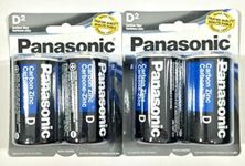 4Pc Size D Panasonic Batteries Supe