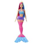 Barbie Dreamtopia Mermaid Doll, 12-Inch, Pink and Blue Hair, with Tiara, Gift for 3 to 7 Year Olds - GJK08