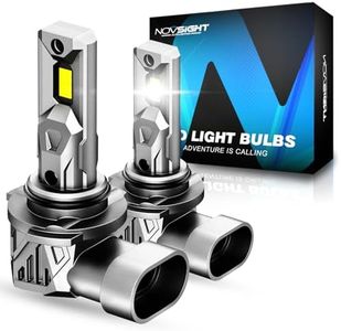 NOVSIGHT H10 9145 LED Fog Light - 1:1 Mini Size,16000LM 600% Brightness, 6500K Cool White 9145 LED Fog Bulb, Wireless Plug and Play 9140/9045/9040 Light,IP68 Waterproof, Pack of 2