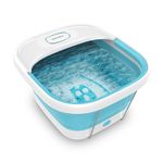 HoMedics Collapsible Foot Massager Spa with Bubbles, Foot Bath Maintains Heat with HeatKeep Technology, Foldable Electric Footspa Machine with Bubble Massage, Foot Spas for Women & Men