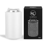 Airtight Coffee Canister for 1 kg Coffee Beans with Vacuum Lid (Container for Coffee, Tea, Stainless Steel Container for Storage with Aroma Closure, Storage Jar for 1000 g Coffee) White (2800 ml)