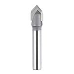 SpeTool V Groove Router Bit Chamfer Router Bits Solid Carbide Router Bits 90 Degree CNC V Bit 1/2'' Cutting Diameter 1/4'' Shank for Chamfering Wood Carving Engraving Woodworking